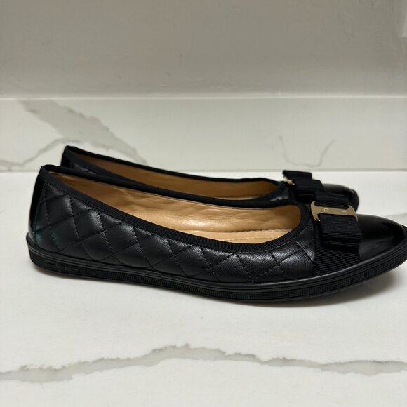 Salvatore Ferragamo Rufina Quilted Ballet Flats Black - Picture 8 of 16